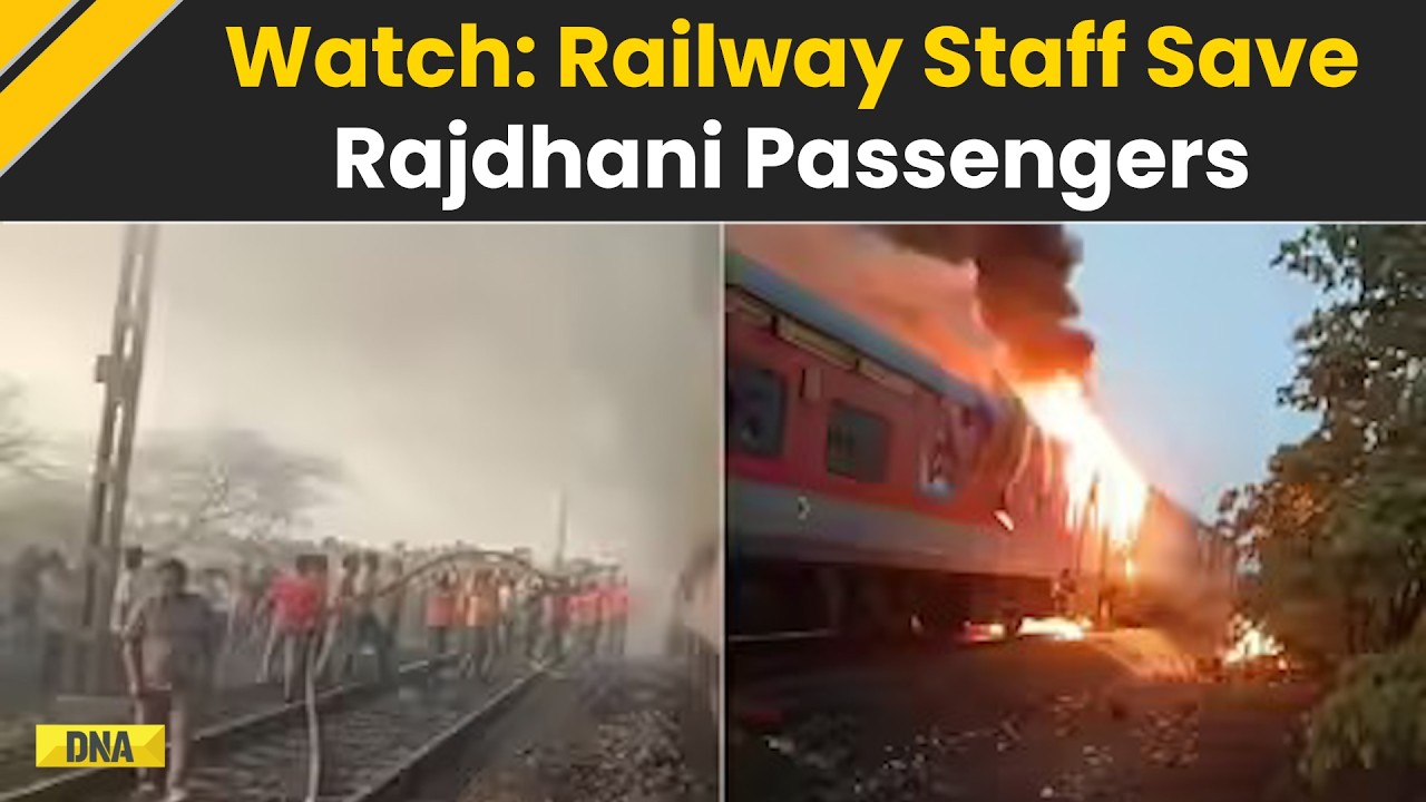 Rajdhani Express Fire: Watch How Railway Staff Rescued Passengers From Burning Train