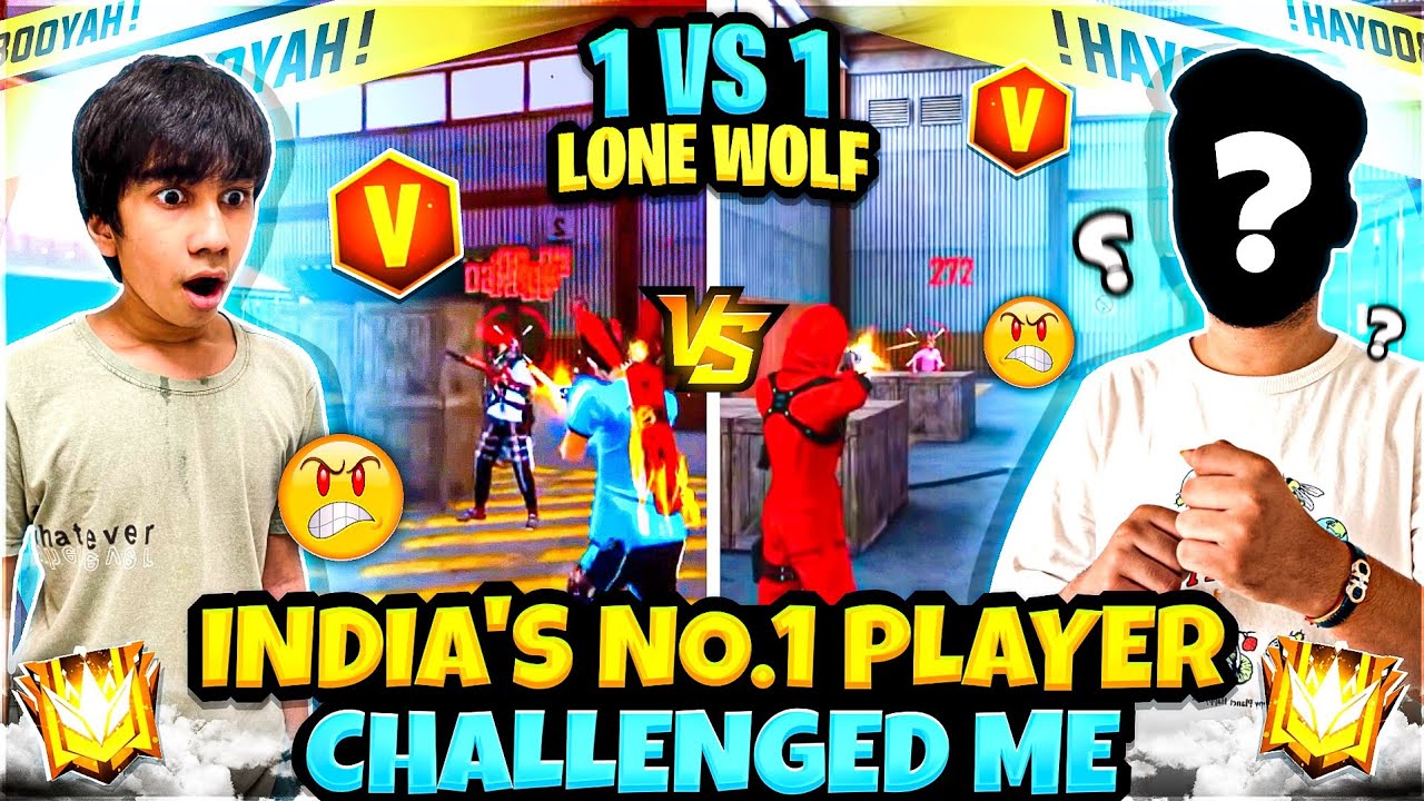 Challenging India's No. 1 Free Fire Player🙀 For Lone Wolf🔥 Intense 1v1 Situation🥹 - Free Fire Max