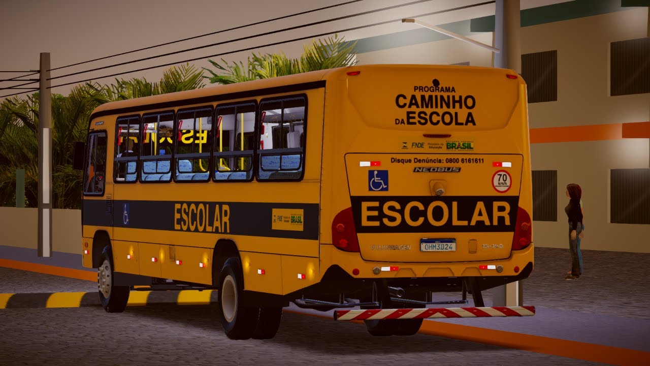 Mapa Rota Rural | Linha Escolar - Neobus Thunder Midi 2022 VW 15.190 ODR | Proton Bus Simulator