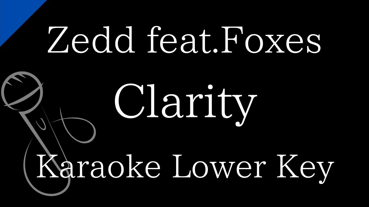 【Karaoke Instrumental】Clarity (feat. Foxes)/ Zedd【Lower Key】