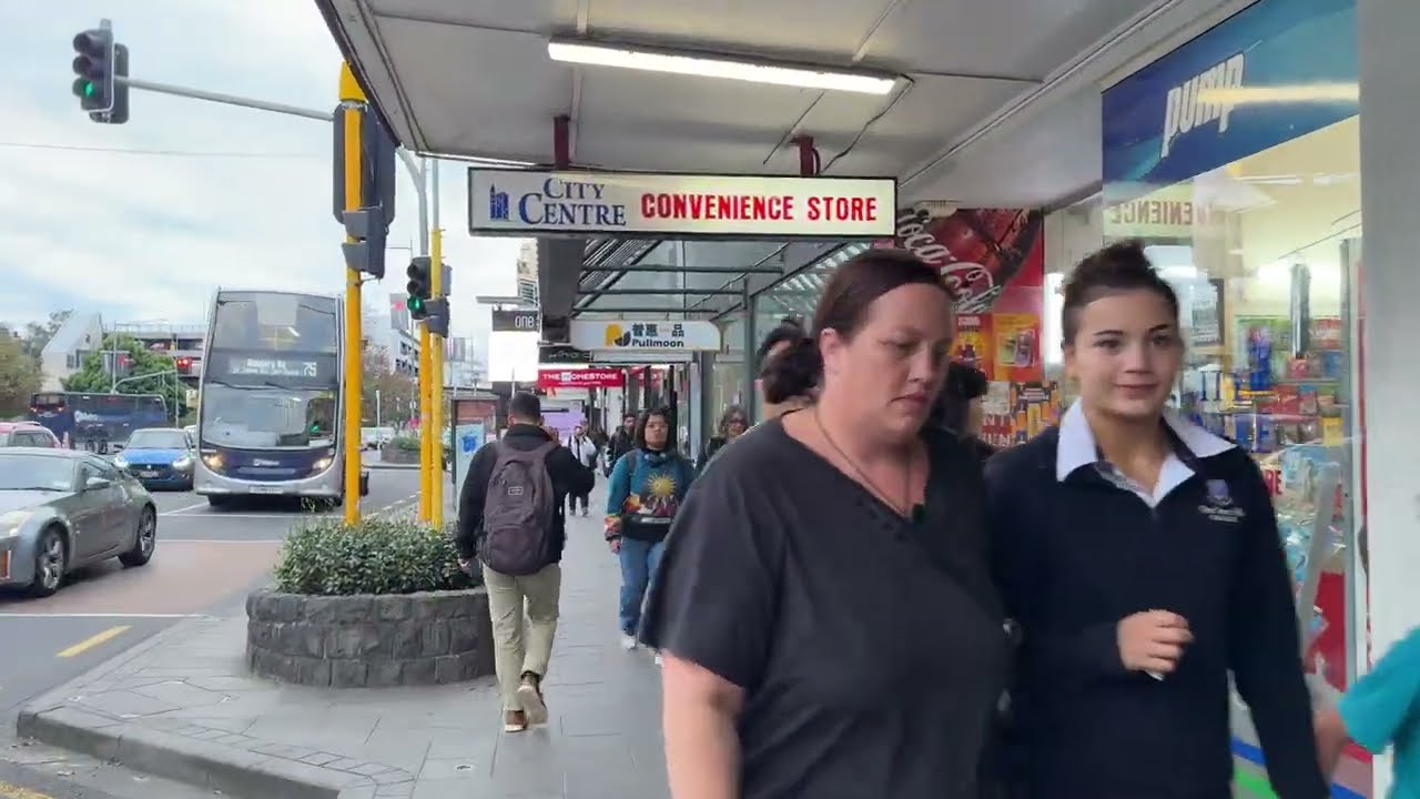 Auckland City walking tour [4k] new market to domian park . New Zealand 🇳🇿