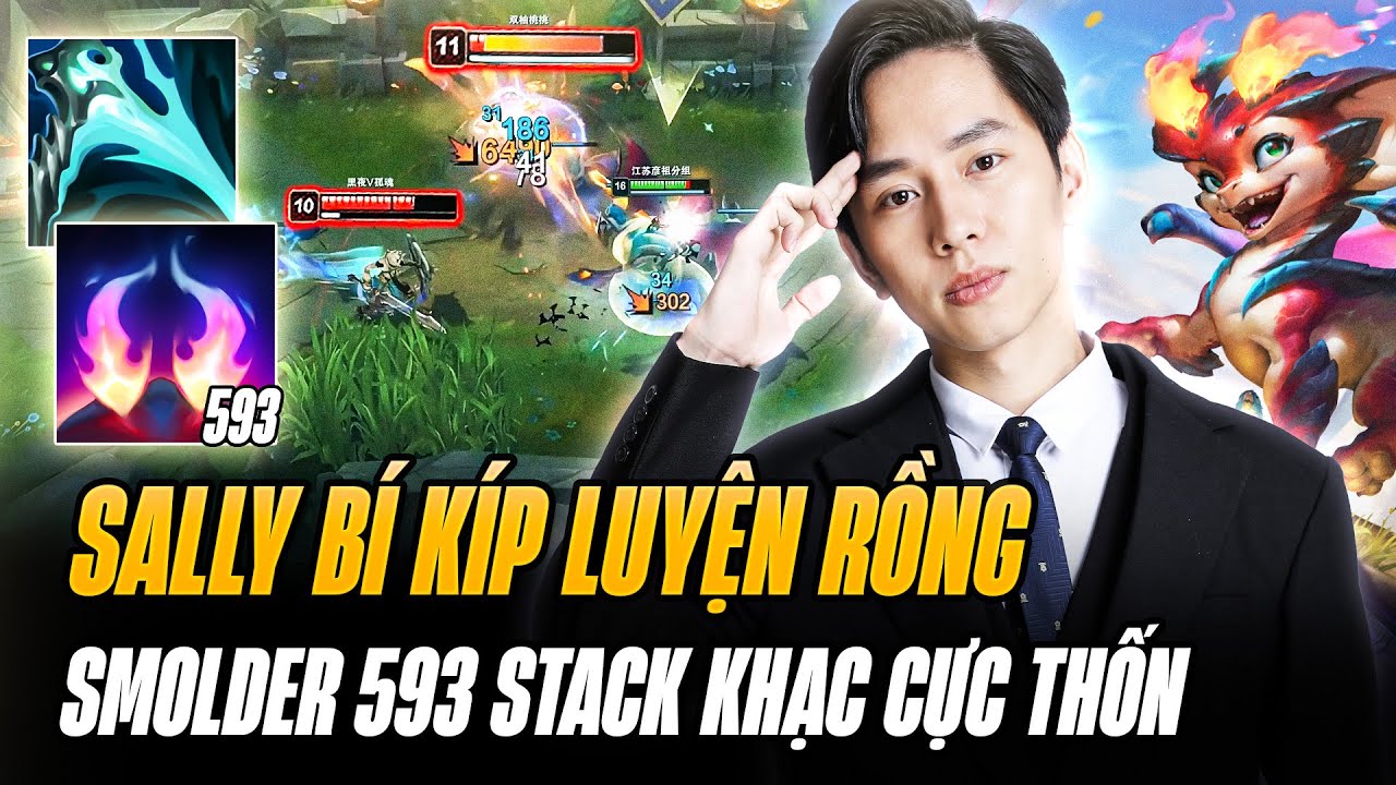 Sally Và Game Đấu Smolder Đi Mid Farm 600 Hồn Khạc Cực Thốn Cùng Chỉ Số Farm Vượt Thời Gian 100 Cs