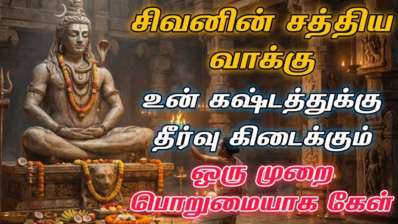 சிவனின் சத்திய வாக்கு .. உன் கஷ்டத்திற்கு தீர்வு கிடைக்கும்ஒரு முறை பொறுமையாக கேள்