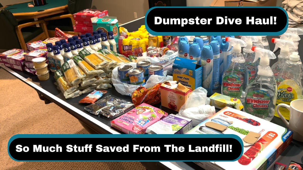 Huge Dumpster Dive Haul! Food, Cleaning Supplies, and More!