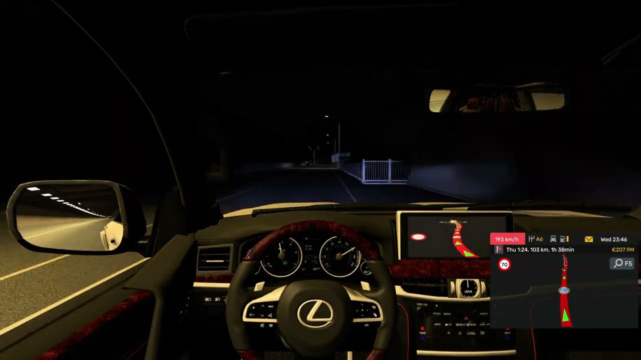 Euro Truck Simulator 2 - lexus lx 570 | FAST DRIVING AT NIGHT
