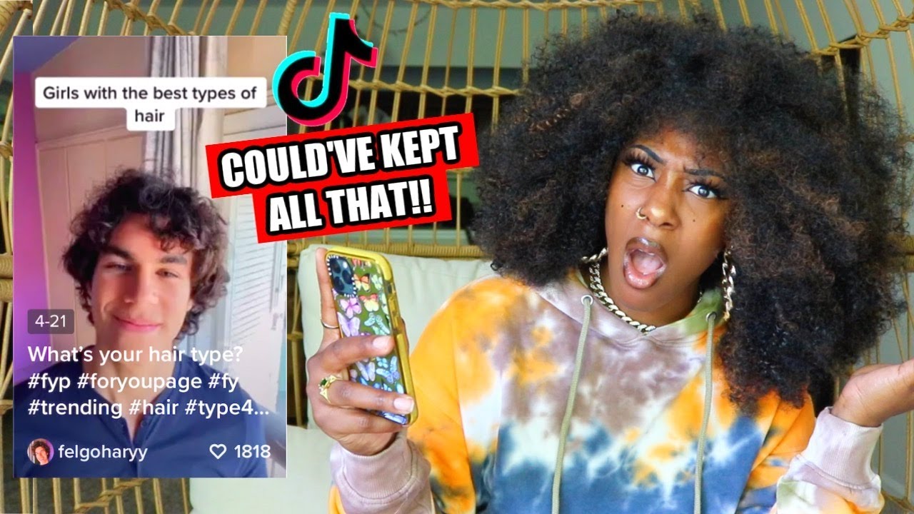 REACTING TO TYPE 4 HAIR TIK TOK VIDEOS... BOY BYE!!🙄💀