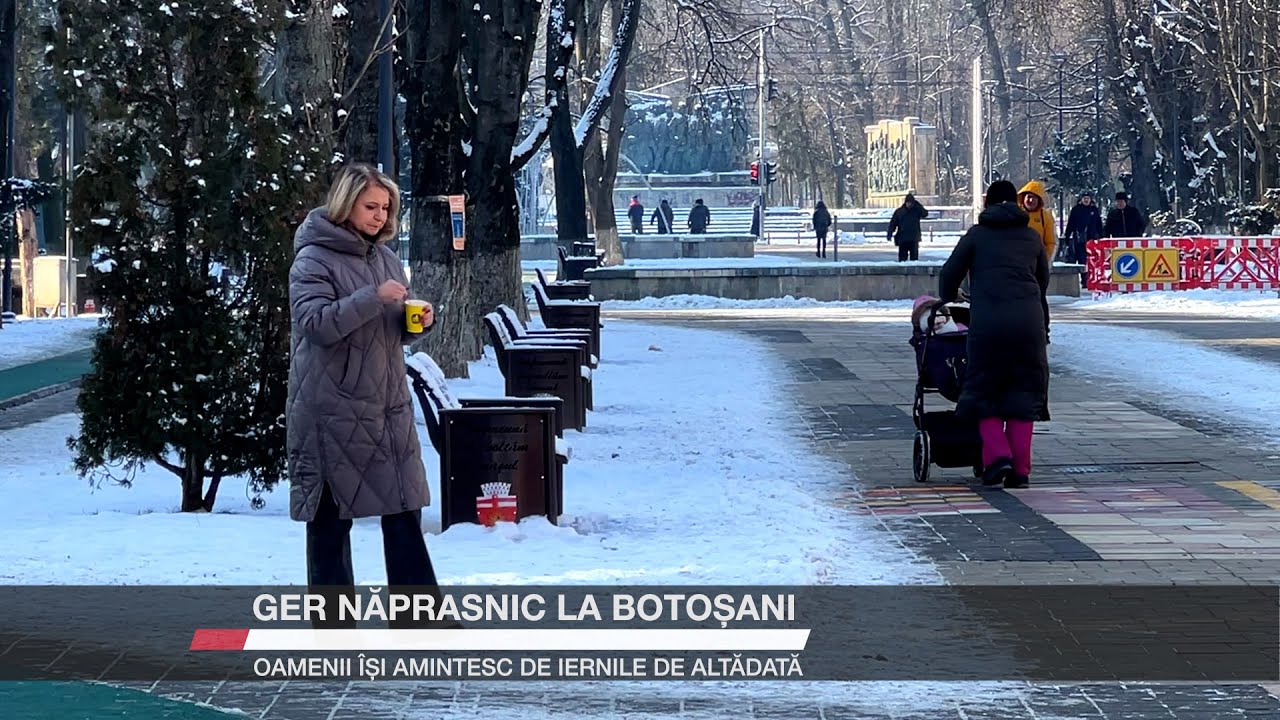 Ger năprasnic la Botoșani. Oamenii își amintesc de iernile de altădată