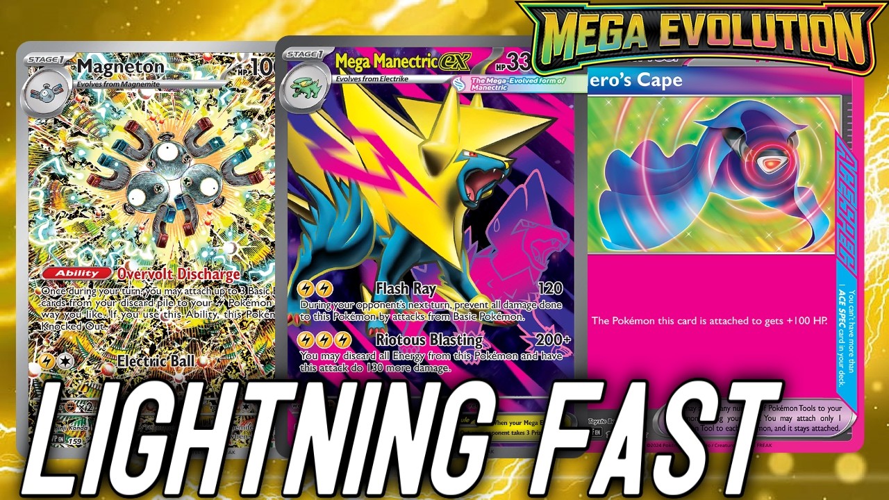 Колода Turbo Mega Manectric быстро набирает очки в начале игры | PTCGL