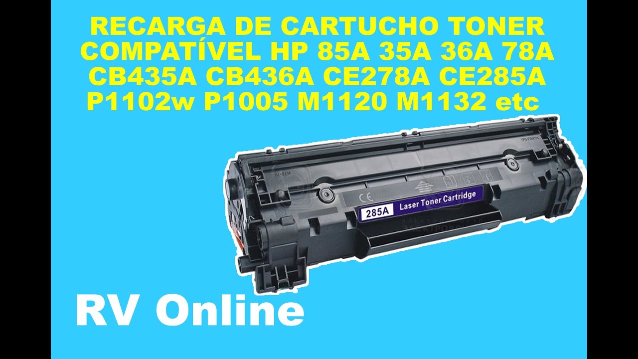 Recarga de cartucho toner compatível HP 85A 35A 36A 78A CB435A CB436A CE278A CE285A P1102w M1132