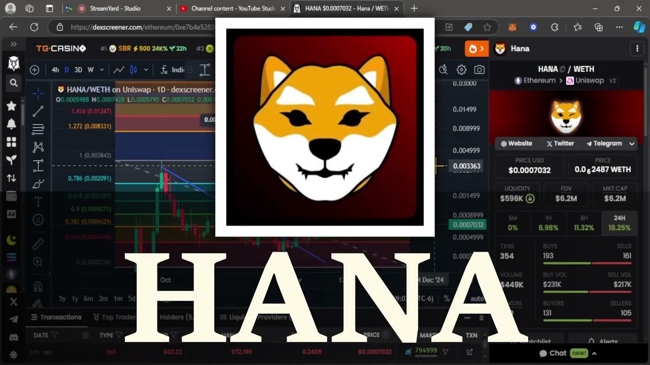HANA on Eth Meme!! Bull Martket Top & Technical Analysis! #crypto #priceprediction #hana #memecoin