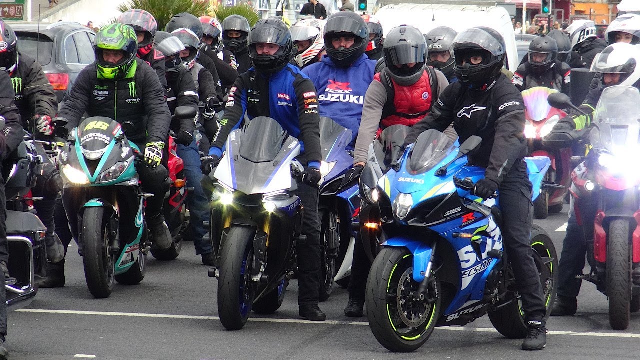 SUPERBIKES COMPLETELY TAKEOVER Coastal Town.