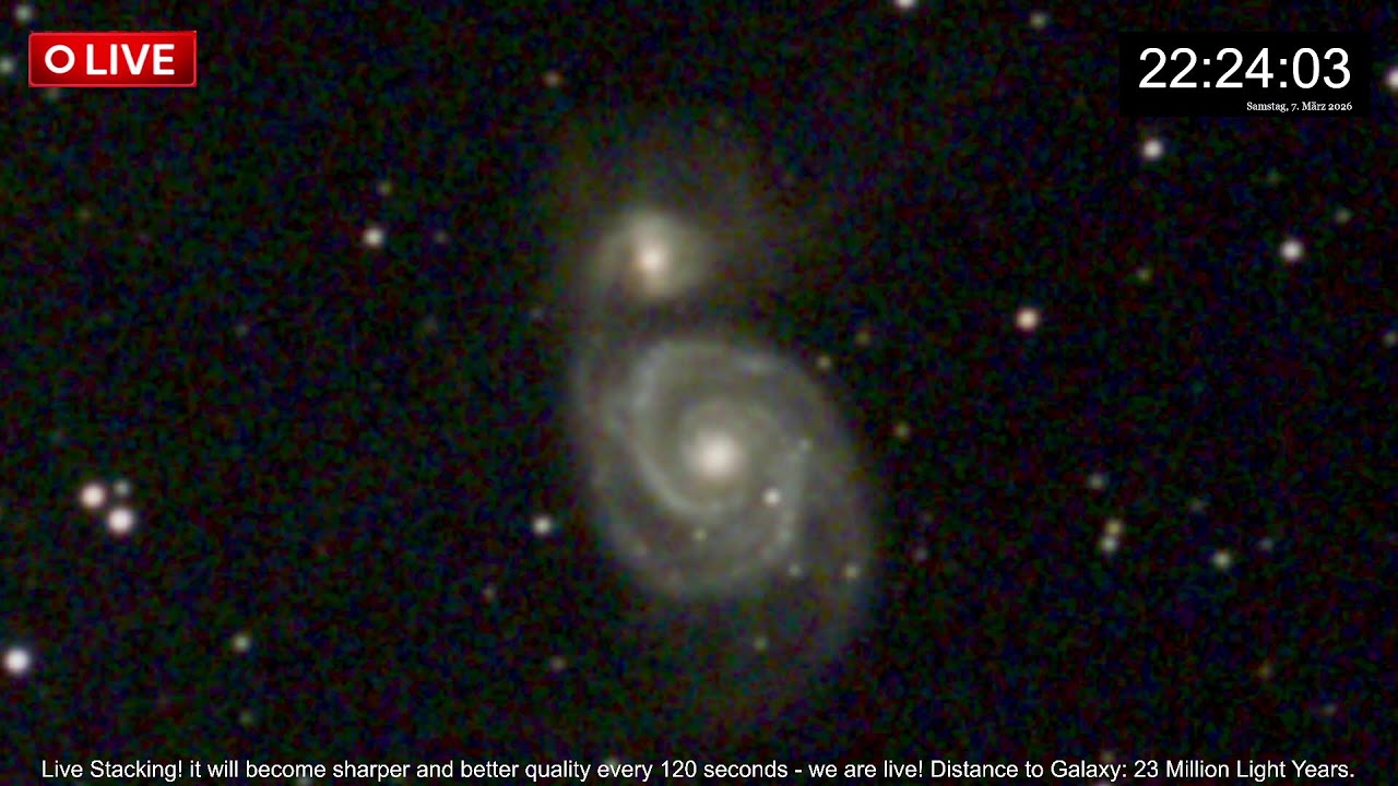 M51a whirlpool galaxy live