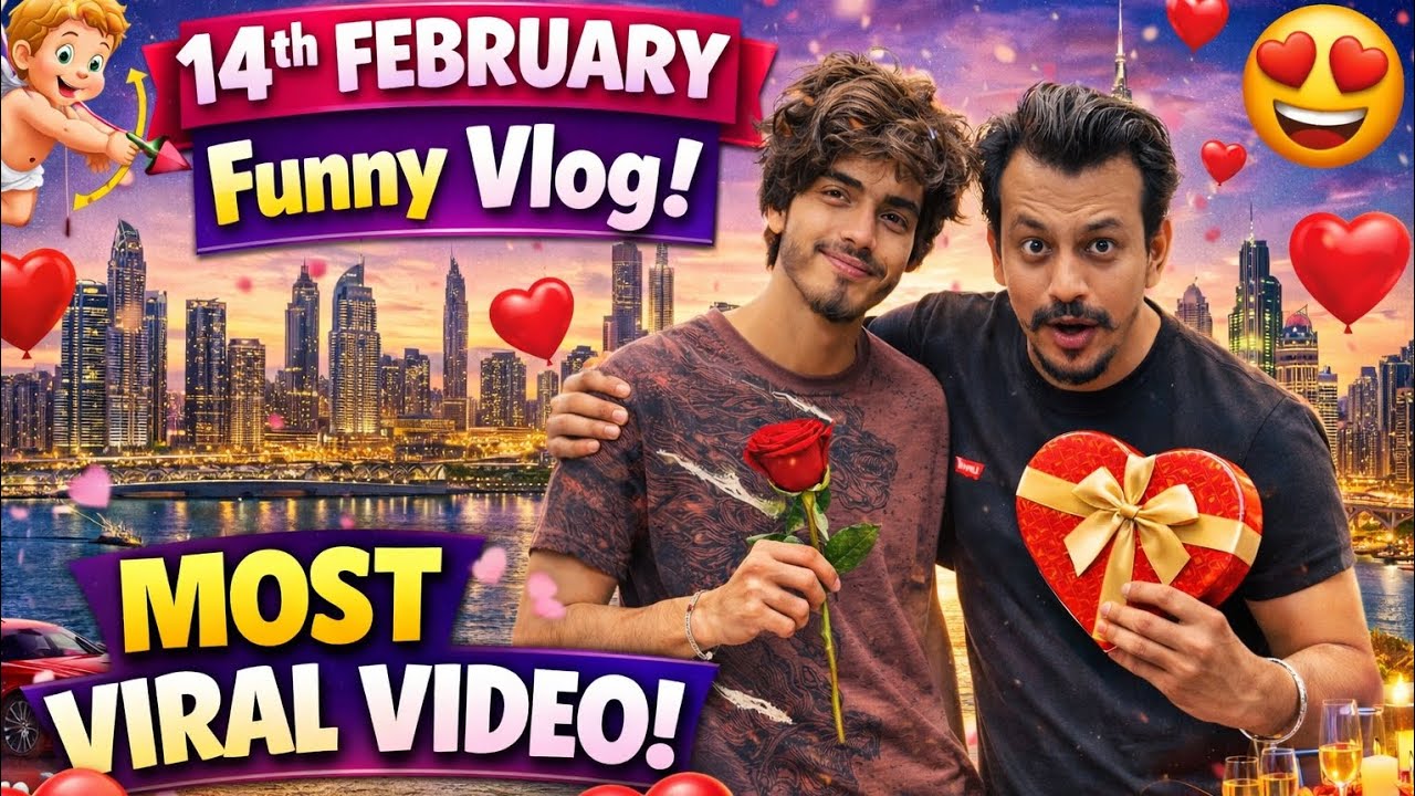Valentine’s Day in Dubai 😂 | Funny Vlog UAE 🇦🇪 (Unexpected Ending!)||SHAFZAAN||#dubai #uae #funny 