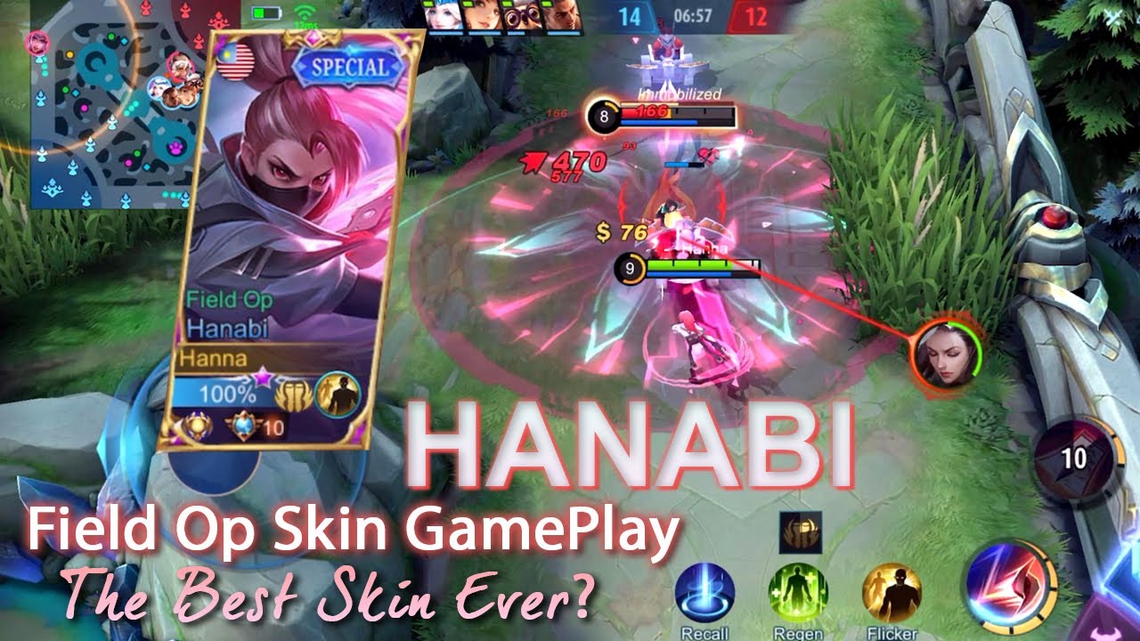 FIELD OP SKIN HANABI ! THE BEST SKIN EVER ? MLBB - GAMEPLAY - SOLO - RANK - TOP GLOBAL -