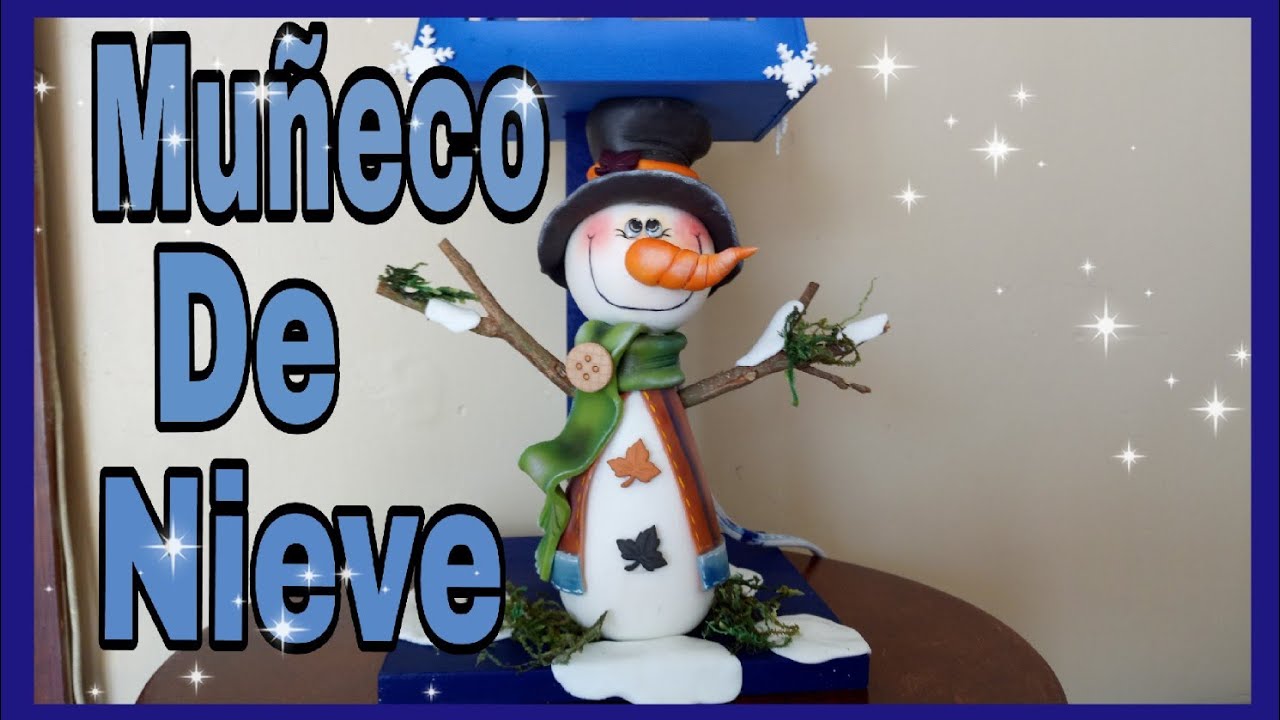 DIY Muñeco de nieve | como hacer un simpático muñeco de nieve | pasta flexible | porcelana fría