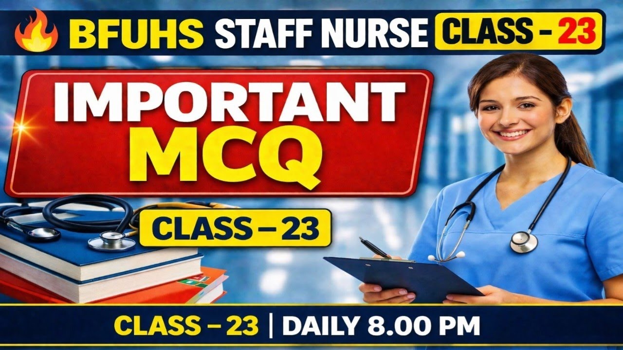 Dhs staff nurse exam preparation || Bfuhs Staff Nurse Important Mcq 