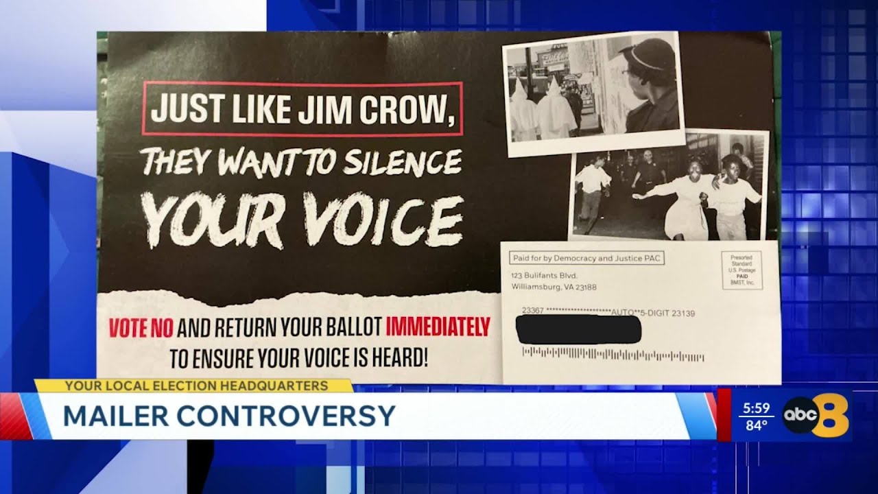 Political mailer comparing Virginia Democrats' redistricting plan to Jim Crow sparks backlash