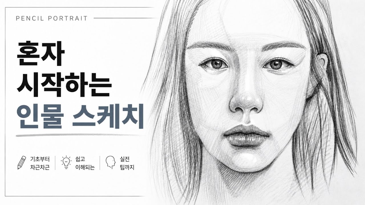 인물 스케치 잘 그리는 쉬운  방법 / 기본 비율과 중요한 포인트