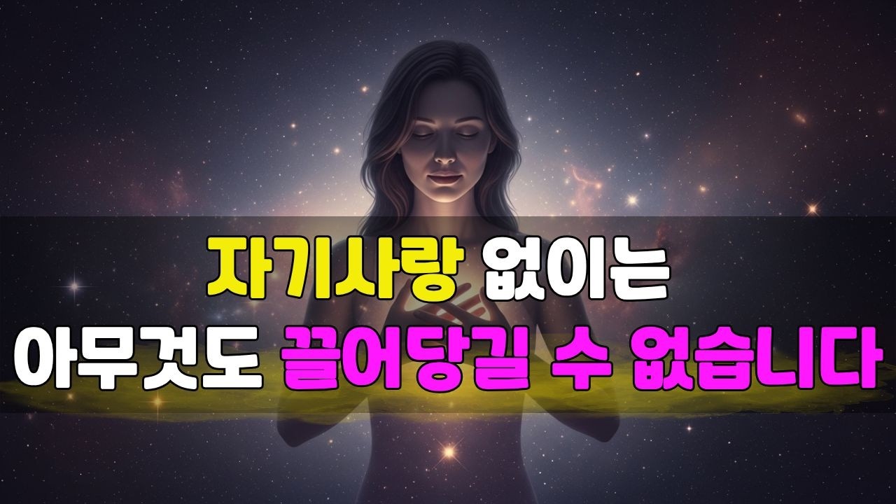 자기사랑 없이는 아무것도 끌어당길수 없습니다