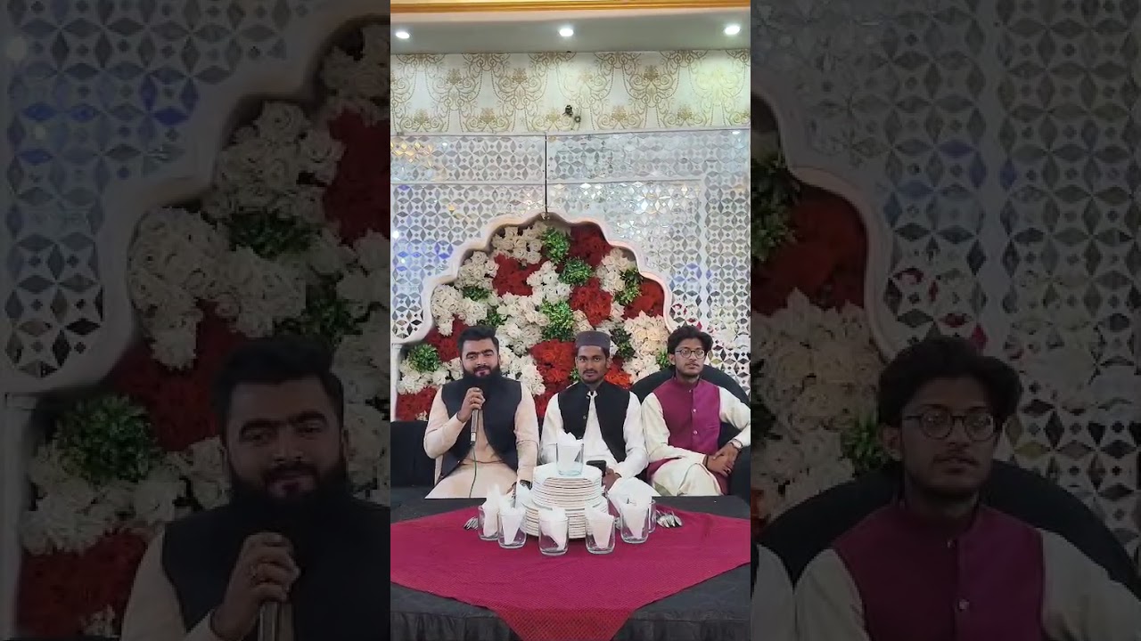 قاری محمد عمیر صاحب۔  اپنی شادی کے موقع پر خوبصورت نعت پڑھ رہے ہیں