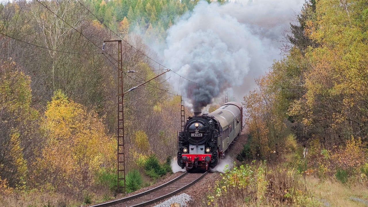 Steam Locomotive On The Steepest Railway Line In Germany
