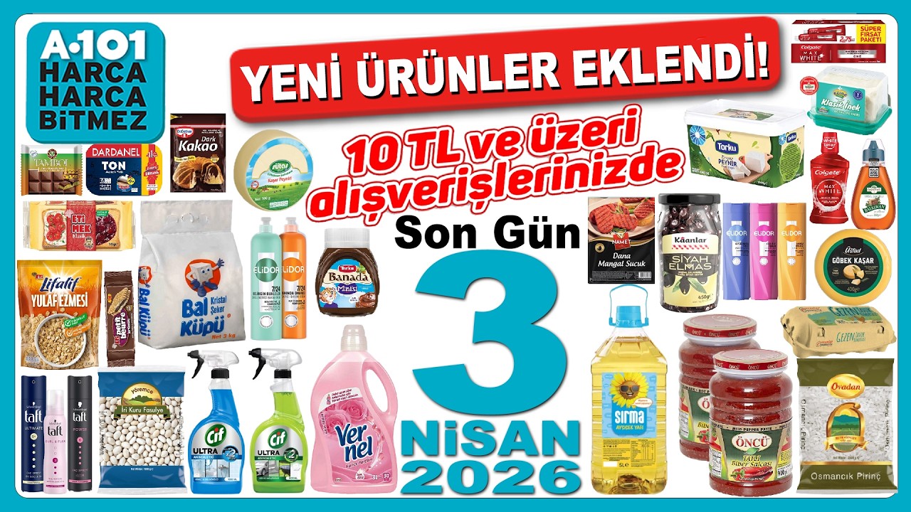 A101 İNDİRİMLERİ 28 MART 3 NİSAN ARASI KATALOĞU | A101 KAHVALTILIK GIDA İNDİRİMLERİ & GIDA FİYATLARI