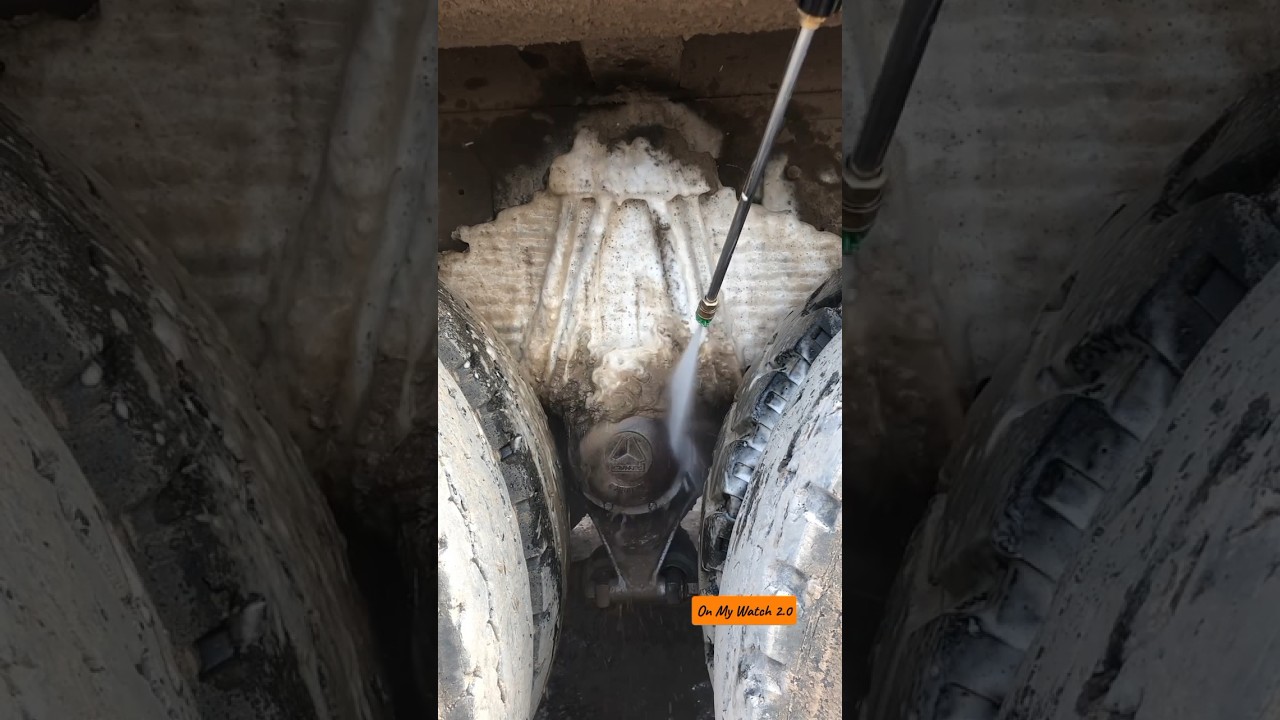 under truck mud deep clean ASMR heavy equipment #asmrcleaning #satisfying #satisfyingvideos