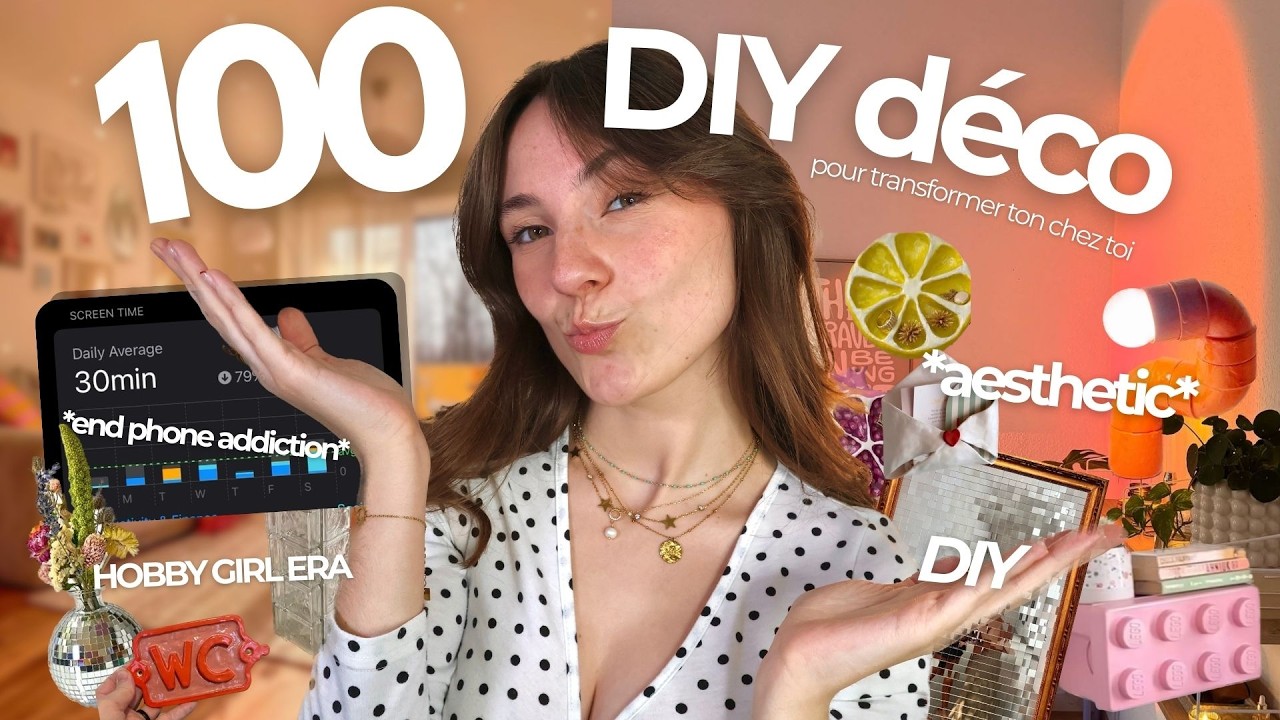 100 id&eacute;es DIY d&eacute;co *aesthetic* pour transformer ton chez toi 🎨 🎀