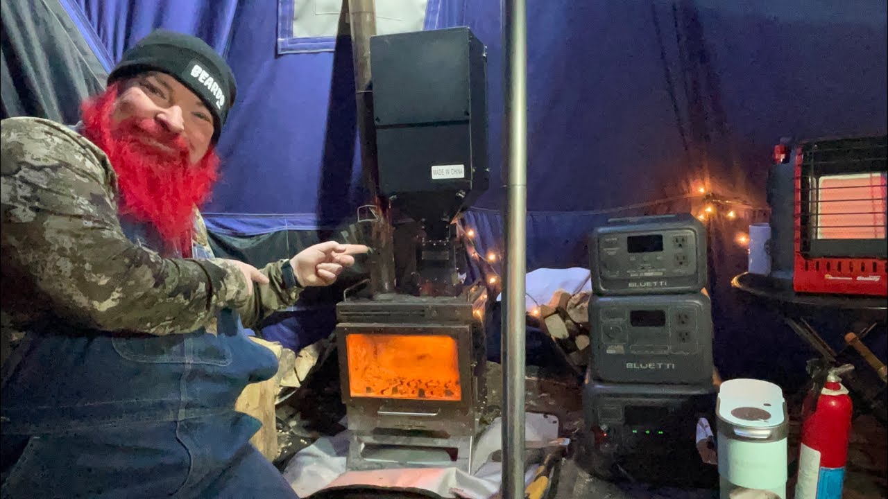 Hot Tent Camping With New POMOLY Turbocharged Pellet Burner