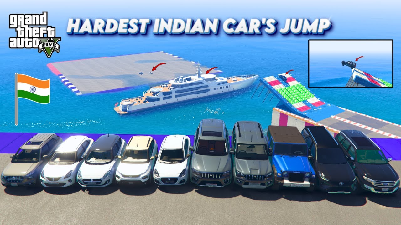 INDIAN CAR'S LONGEST JUMP | GTA V mods #gtavmods