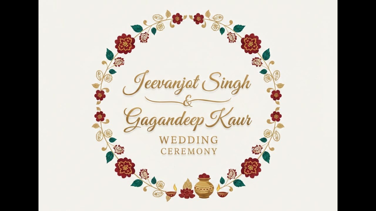 Jeevanjot singh.&Gagandeep Kaur.Wedding ceremony