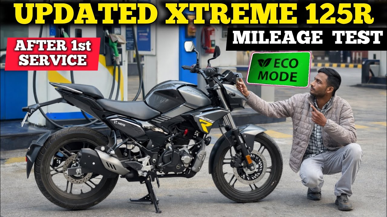 Updated Hero Xtreme 125R Mileage Test In Eco Model (After 1st Service) ✅ Xtreme 125R 