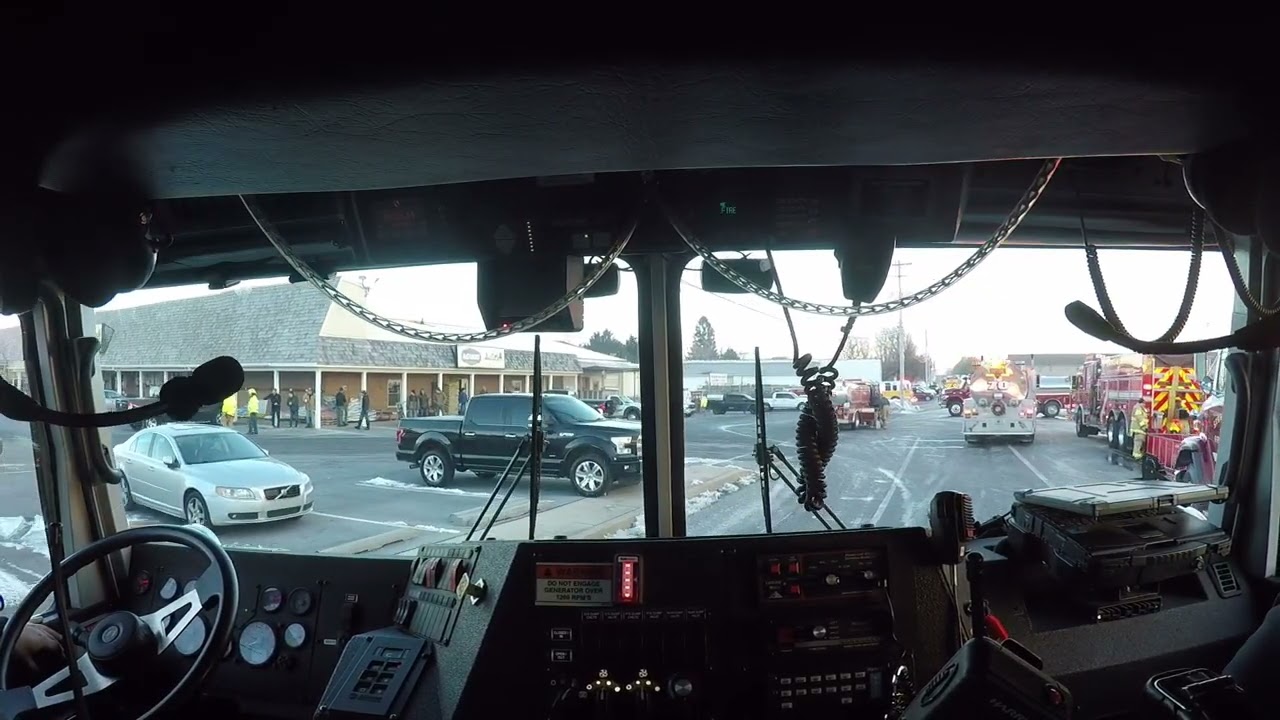 Engine 49-5 responding to Ephrata for the 4 Alarm Commercial Fire