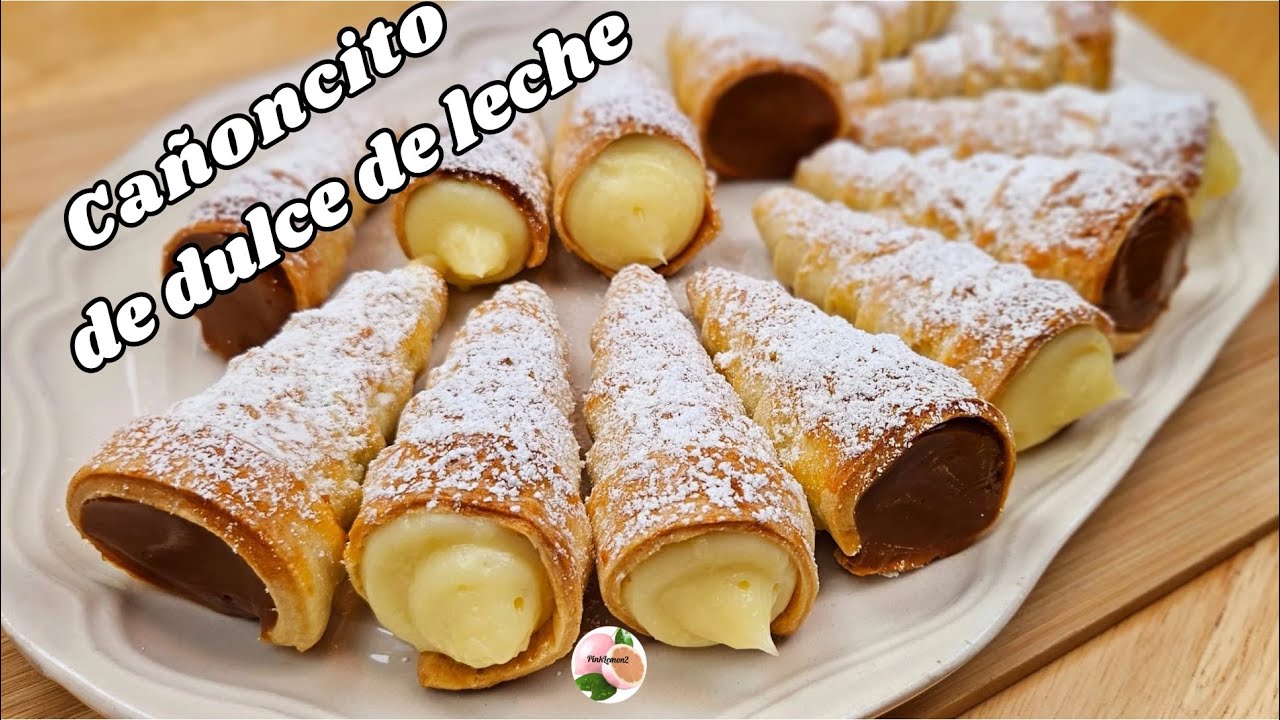 Cañoncito de Dulce de Leche Deliciosos (te enseño hacer la masa y crema pastelera)