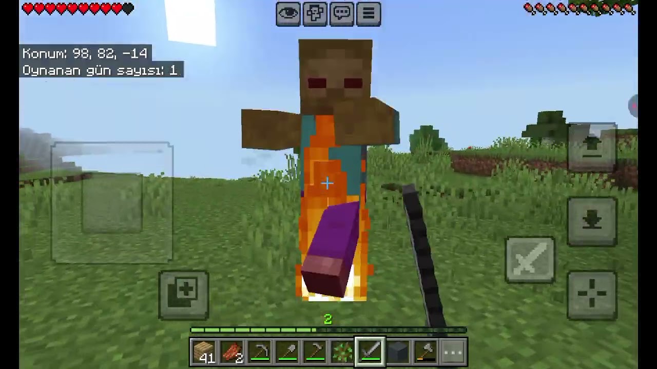 Minecraft ama bütün başarımları almaya çalışıyorum gün 1
