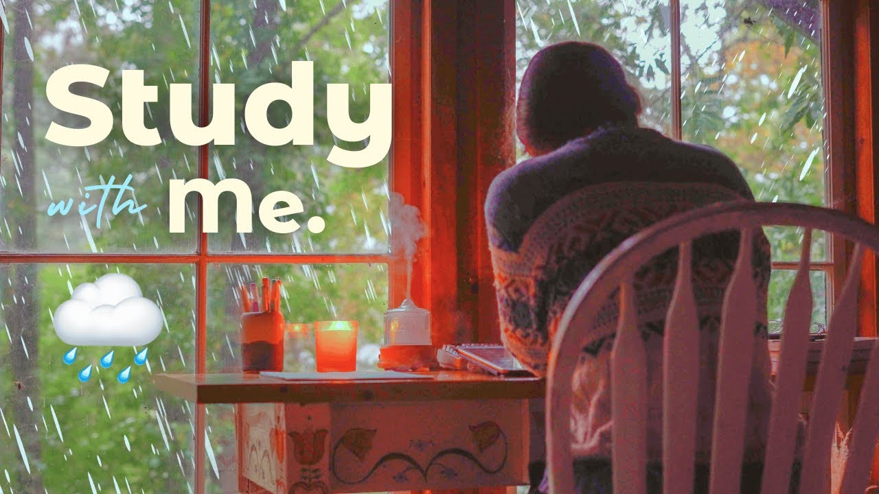 1-HOUR Pomodoro Study With Me 🌧️ Rain in a Redwood Forest Treehouse | 25/5 w Timer + Rain/No Music