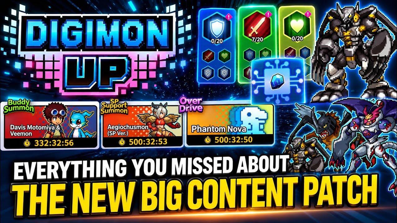 Digimon Up &mdash; Большой контентный патч: НОВЫЕ РАНГИ УКРОТИТЕЛЯ, НОВОЕ ПОДЗЕМЕЛЬЬЕ, НОВЫЙ ПАРТНЕР, Н...