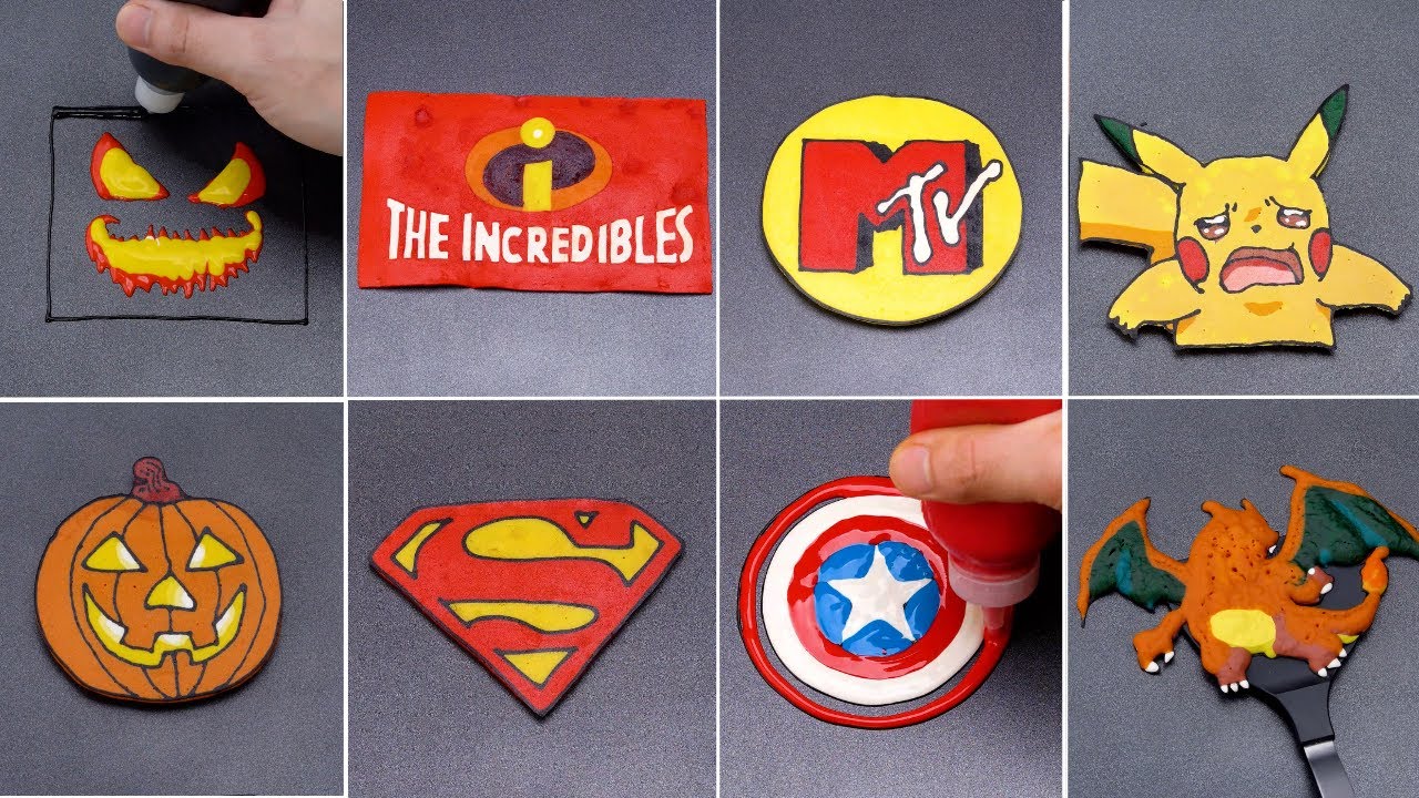 Epic Superhero & Halloween Pancake Art Compilation (Superman, Cap, Charizard) 🎃