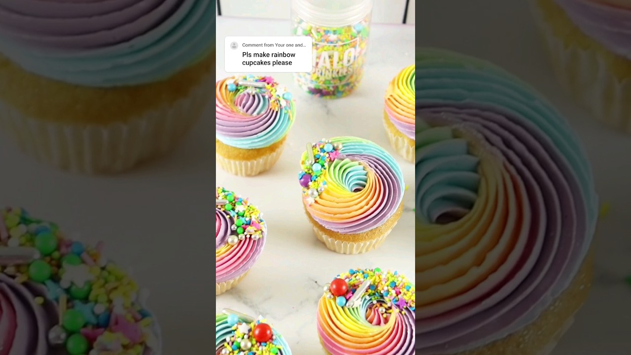 Rainbow cupcakes 🧁🌈 