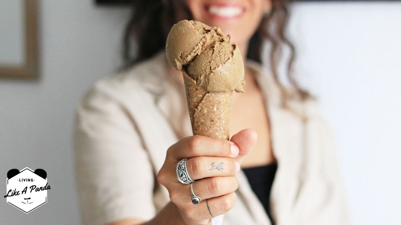 CÓMO HACER HELADO y CUCURUCHO Vegano con la batidora PowerGear 1500 XL | Living Like A Panda