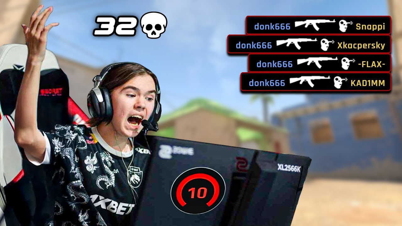 Donk Destroyed Pro Players On FACEIT | 32 KILLS
