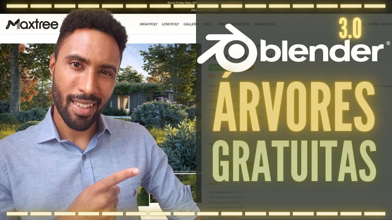 😃Árvores GRATUITAS no Blender | Blender + MaxTrees