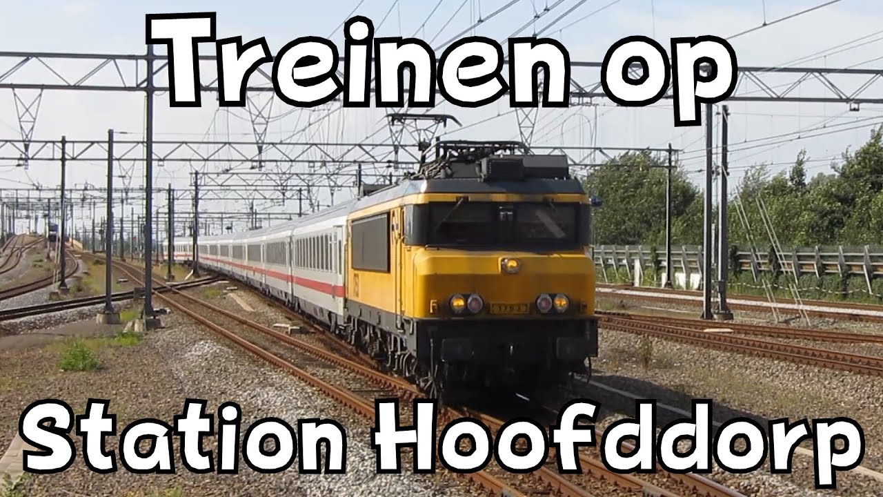 Treinen op station Hoofddorp
