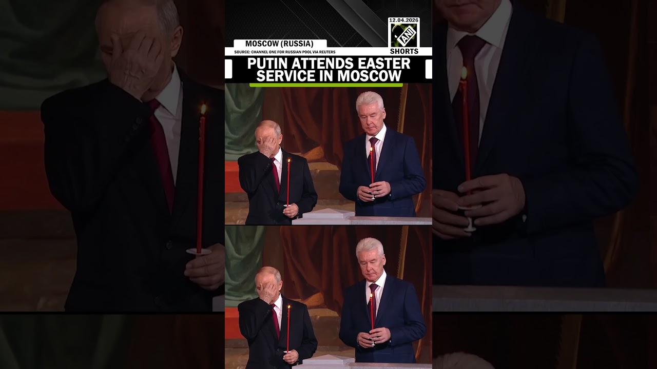 Putin attends Easter service in Moscow, as Russia announces 32-hour truce