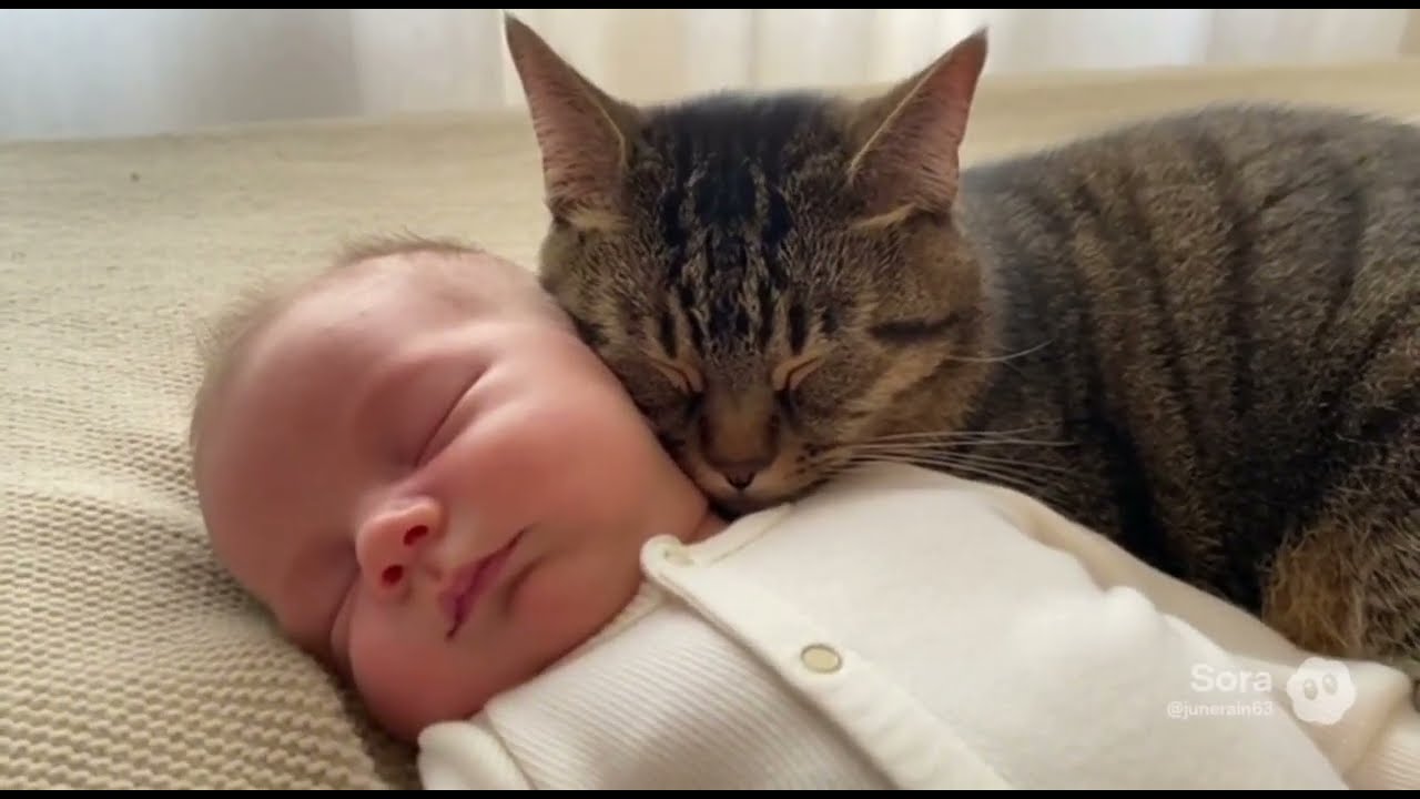 赤ちゃんと猫の、何も起きない時間