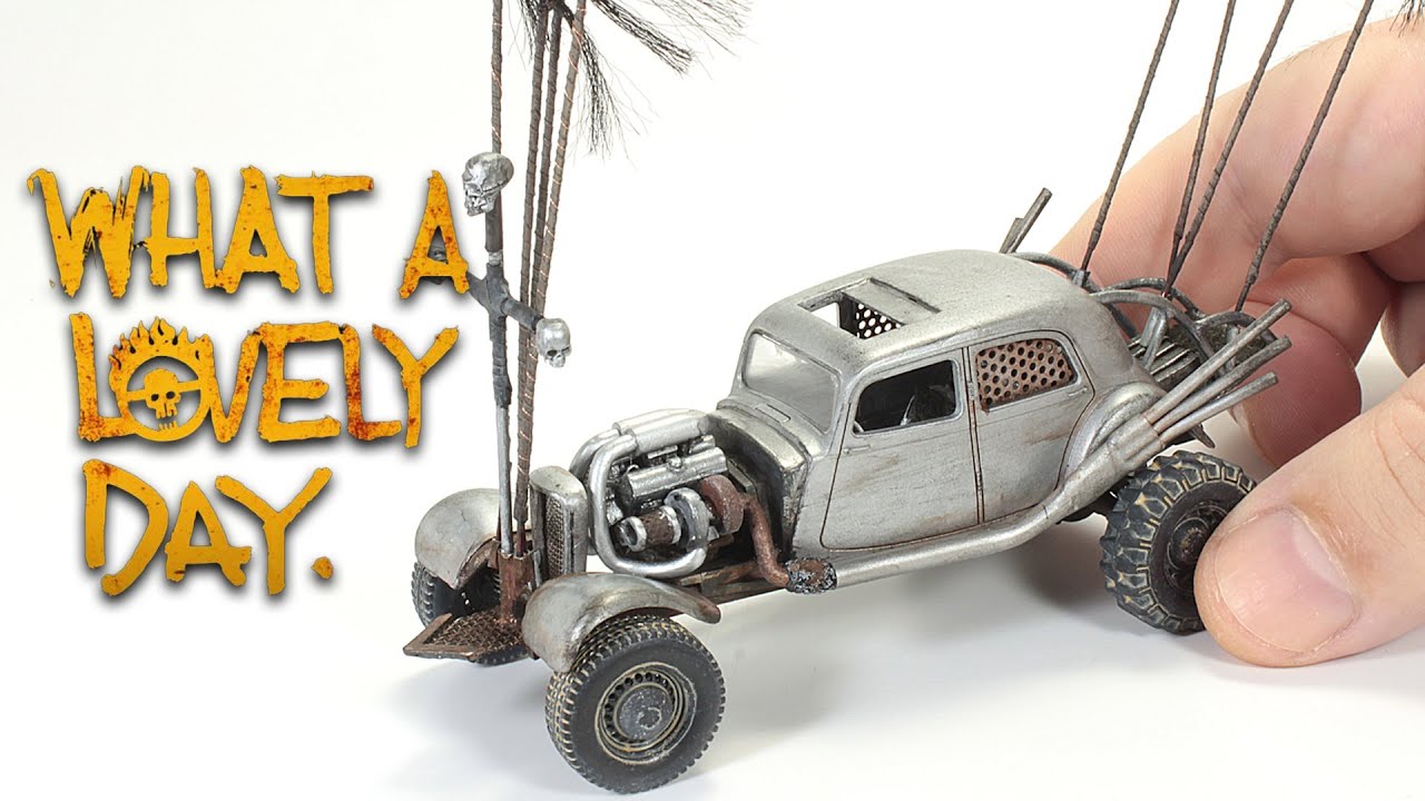 Как сделать Weathering (легко и просто) 1/48 Транспортные средства Безумного Макса (автомобиль Nux)