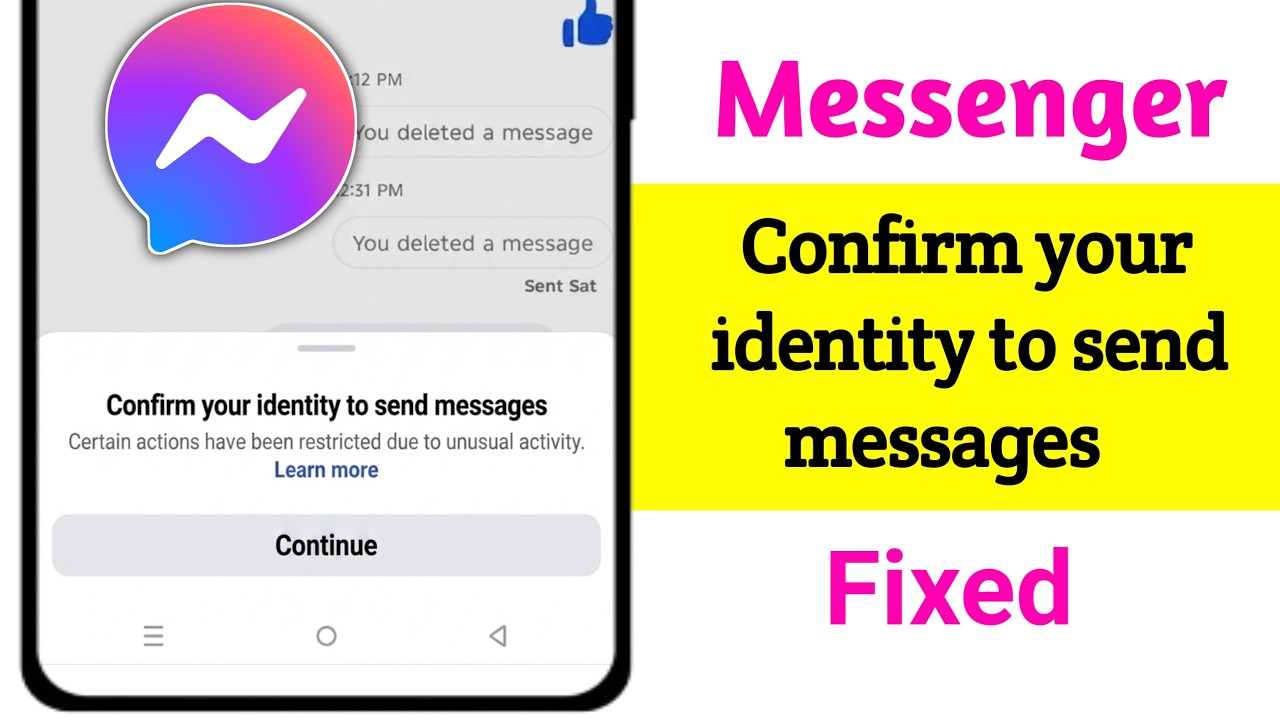 Confirm your identity to send messages problem on messenger 2026