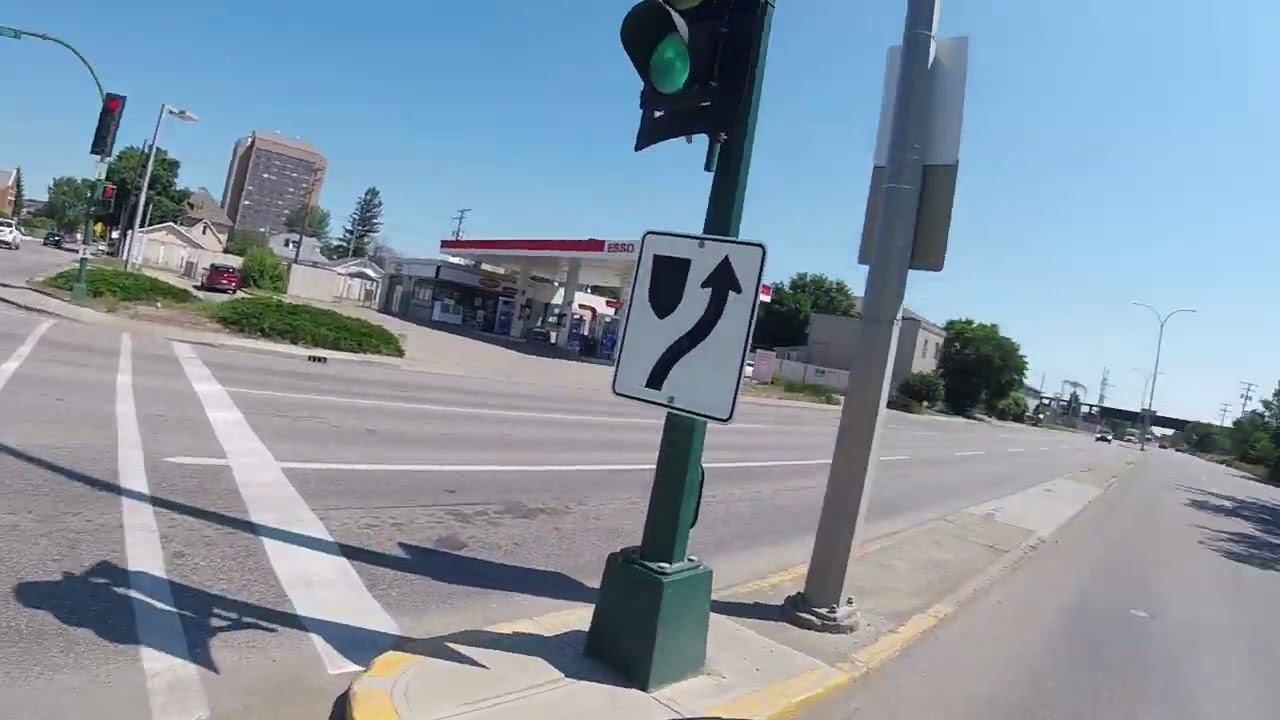 Summer Biking around Moose Jaw Downtown 