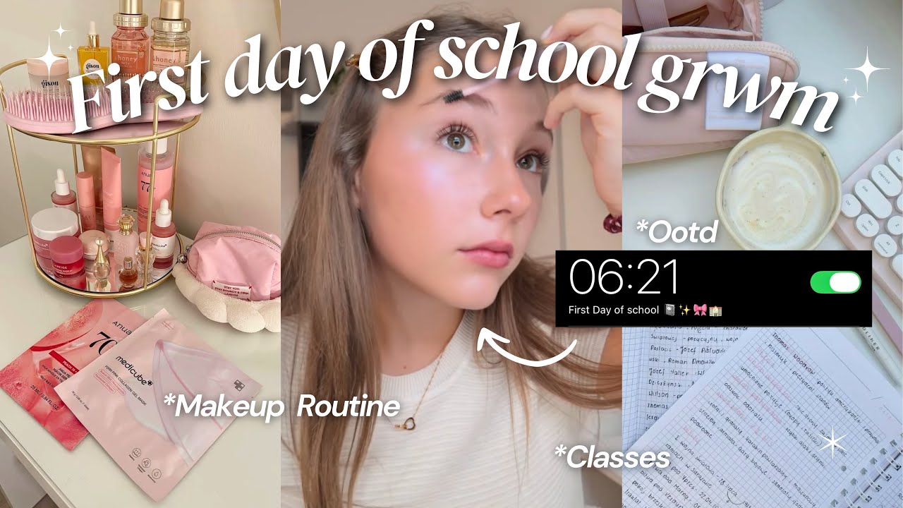 GRWM: FIRST DAY OF SCHOOL 🏫 realistic 6:30AM morning routine + OOTD 🎀 (11. Klasse / Oberstufe) ✨