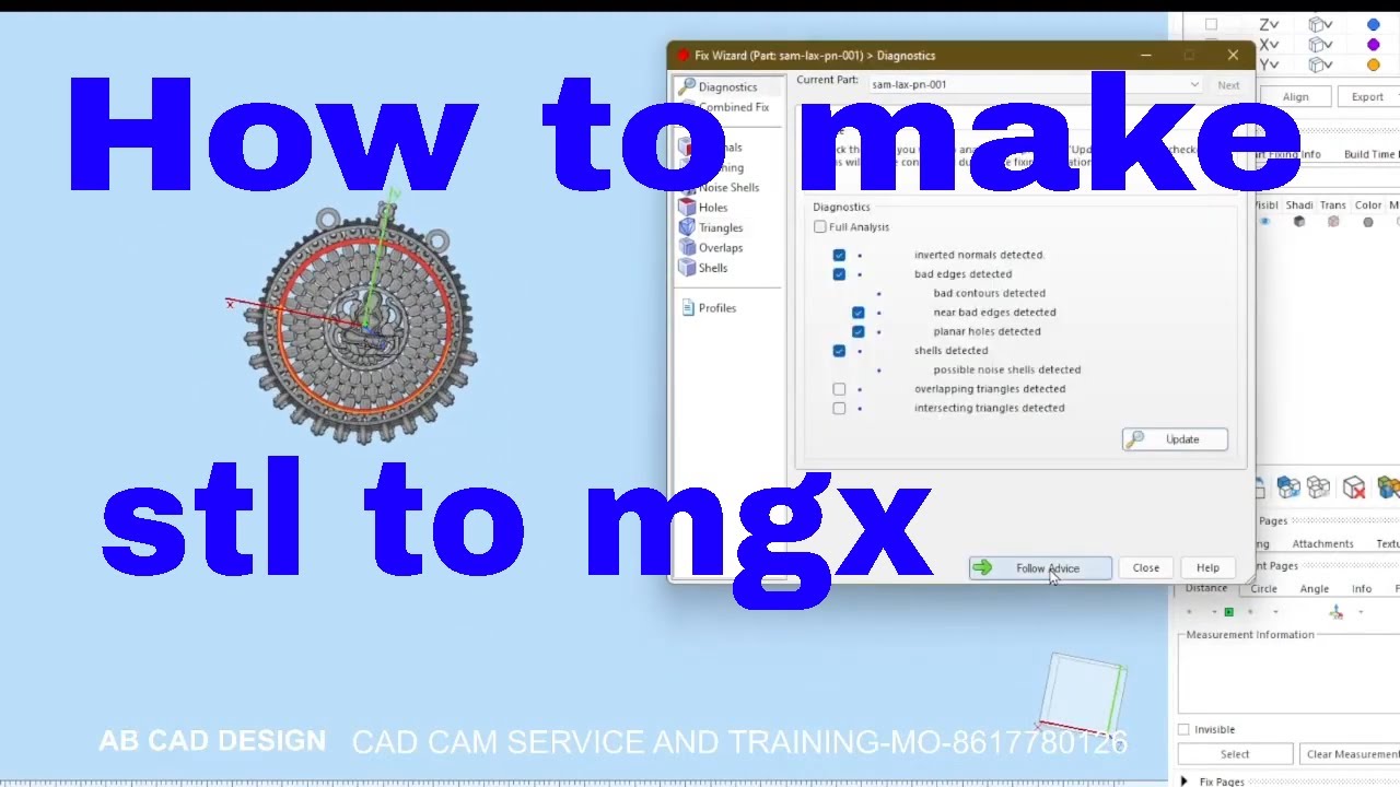 How to make Stl to mgx in magics 23 #cad #rhino